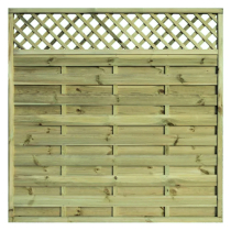 Horizontal Lattice-Top Fence Panels