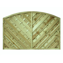 1.2mHx1.8mW V-PANEL ARCHED TOP GREEN TREATED (YORK) *