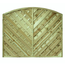 1.5mHx1.8mW V-PANEL ARCHED TOP GREEN TREATED (YORK) *