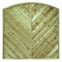 1.8mHx1.8mW V-PANEL ARCHED TOP GREEN TREATED (YORK) *