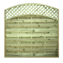 1.8mHx1.8mW ARCHED LATTICE TOP FENCE PANEL GREEN TREATED *