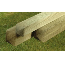 2.4mx70x70mm RIBBED & DOMED PLANED POST GREEN TREATED UC4*