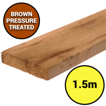 1.5x100x22mm SAWN PALE BROWN TREATED (5'x4"x1")