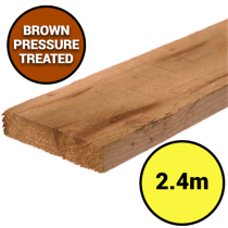 2.4x100x22mm SAWN PALE BROWN TREATED (8'x4"x1")