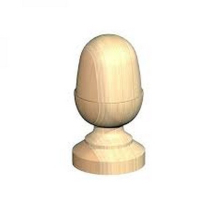 4" TIMBER ACORN FINIAL LOOSE GREEN TREATED *