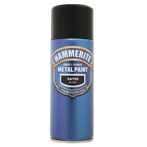 HAMMERITE METAL PAINT AEROSOL SATIN BLACK 400ml