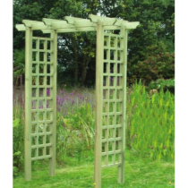2.4mH x 1.25mW x 0.6mD FLAT TOP ARCH - SQUARE TRELLIS *