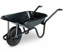 85L CONTRACTOR PNEU. WALSALL 'BUILDERS' WHEELBARROW BLACK