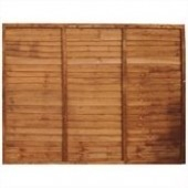6' WANEY LAP PANEL - GOLDEN (6'WIDE) *SECONDS/CUTDOWN*