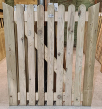 4'W x 3'6"H COTTAGE GATE GREEN TREATED SOFTWOOD ROUNDED (MTO)