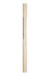Pine 91mm Half Stop Cham Newel 1500mm UNTREATED ST1500PHALF *