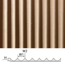 FormPanel Fluted Flexible Raw MDF 2400x600x9
