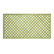 900mm H x 1.8m W HEAVY DIAMOND LATTICE FLAT TOP GREEN TRTD*