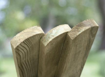 0.6x70x19mm PALE ROUND TOP GRN TREATED (2'x2.3/4"x3/4") 2NDS