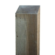 2.1x100x100 SAWN POST BROWN TREATED FLAT ENDS (7'x4"x4")