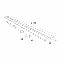 White Primed Wall Picture Rail Kit 2.4m