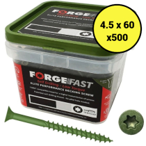 FORGEFAST DECKING SCREW GREEN 4.5x60 TUB OF 500 (TORXHEAD)