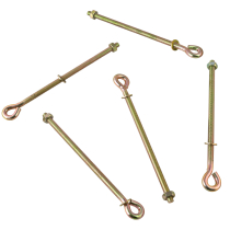 M8 x 200mm EYE BOLTS ZP (5pk) C/W NUTS & WASHERS