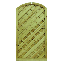 1.8m HIGH x0.9m WIDE 'V' ARCHED GATE - GREEN TREATED *