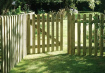 1.2mH X 0.9mW PLANED PALING GATE RND TOP 70MM PALES (MTO)